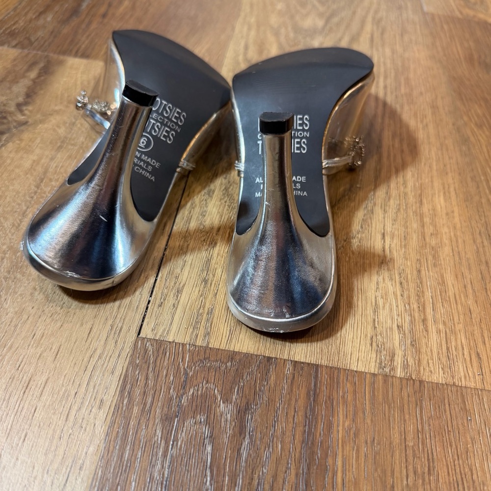 Vintage Y2K Cinderella Heels Clear Heeled Sandals Y2K High Heels Fairy Prom - Picture 11 of 14